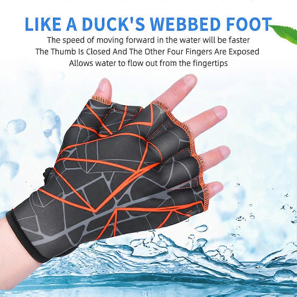 Svømmehandsker Skridsikker Justerbar Åndbar og hurtigtørrende Mænd Kvinder Print Design for Udendørs Vandsport og Snorkling