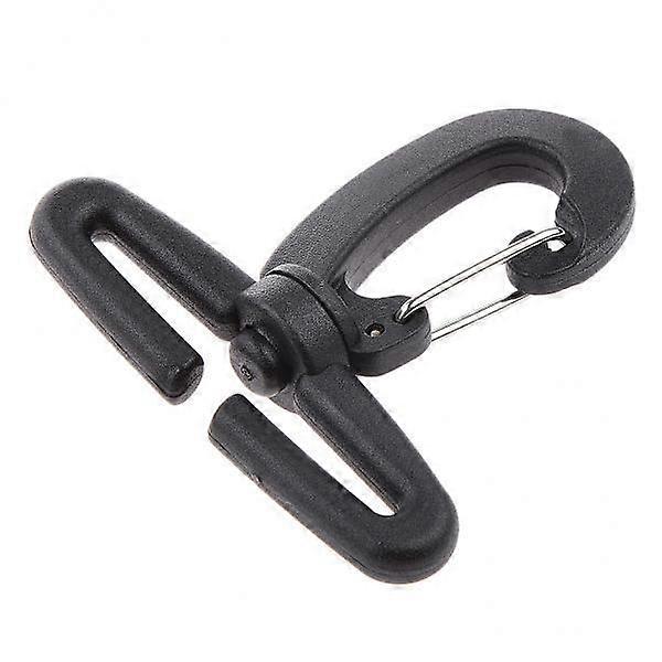 2x black Nylon Clip Hook Strap Buckle