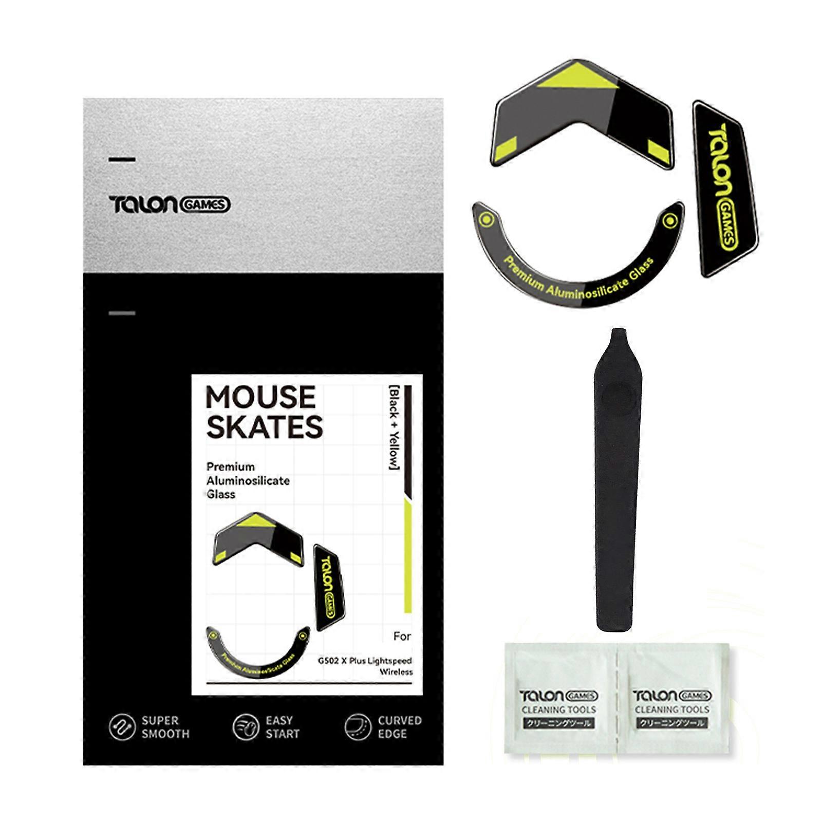 Glass Mouse Skates Pad 1Set Rounded Curved Edges Mouse Feet Stickers for  G502 X PLUS Wireless Mouse Multicolor