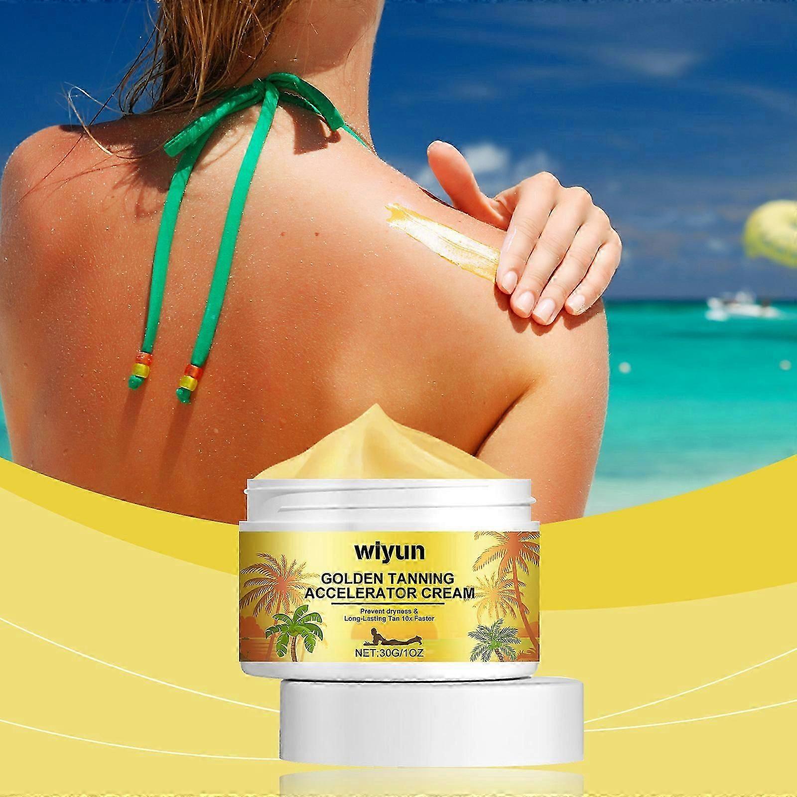 Golden Tanning Accelerator Cream, Tanning Gel, 30g Tanning Accelerator Cream, Effective in SunBeds & Outdoor Sun Rapid Tanning Cream