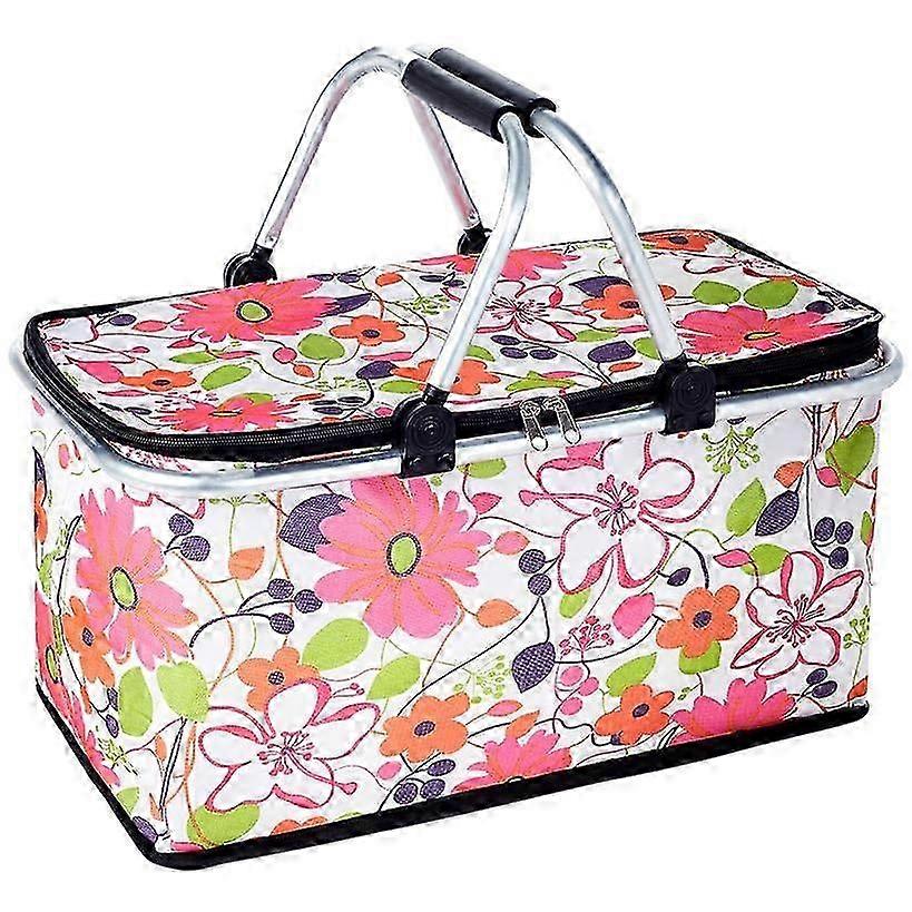 Isolierter Picknickkorb Blumendesign, faltbar Secure 2025