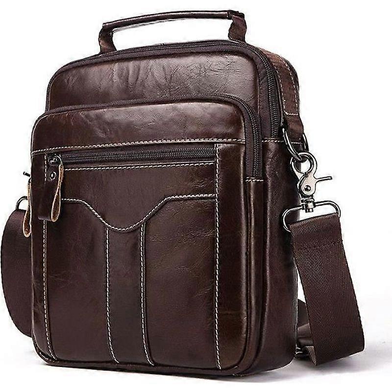 Men's bag - Cowhide - Large capacity - Brown