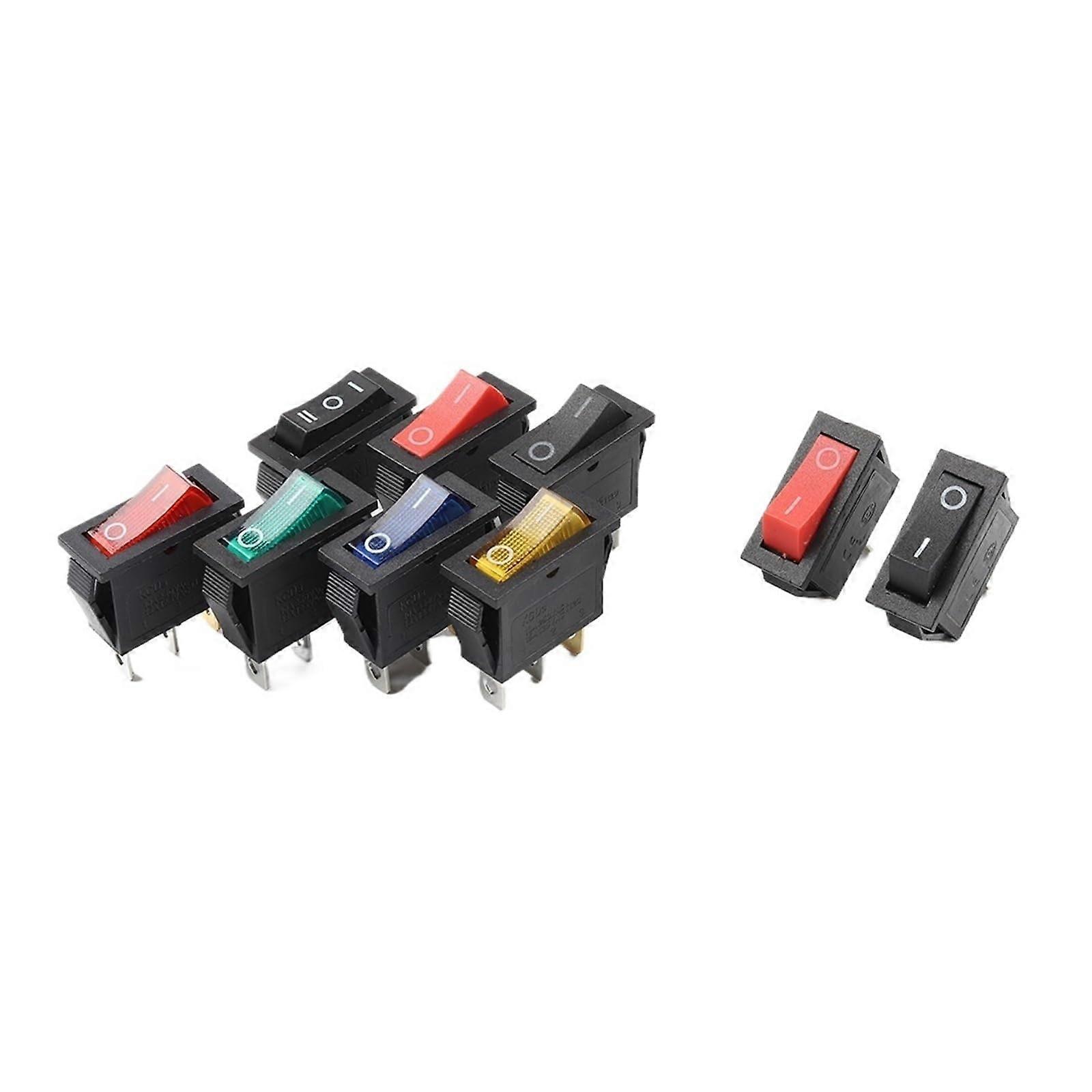 5pcs KCD3 Rocker Switch ON-Off 2/3 Pin Light Power Switch 10A 250V AC 15A 125V AC 3 Pin Black ON-Off-ON