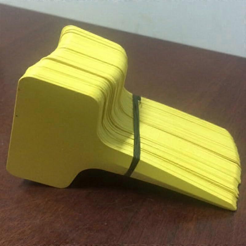 plant labels with high visibility, 100 pieces, PVC labels for easy writing and identification (yellow)