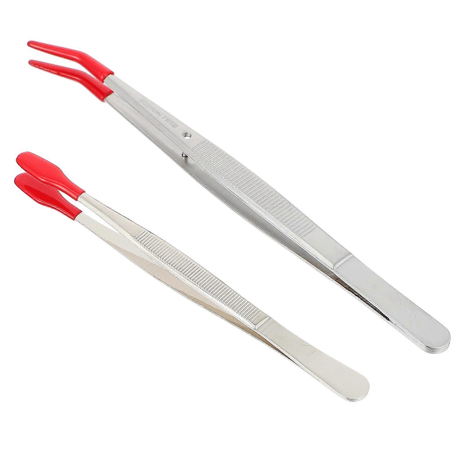 Here's a refined and concise product description for your **Stainless Steel Wide Tip Elbow Tweezers**:
**2pcs Stainless Steel Wide Tip Elbow