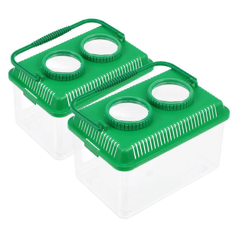 Insect Observation Containers Magnifier Box Goldfish Observing Case Outdoor Activities Children 2Pcs