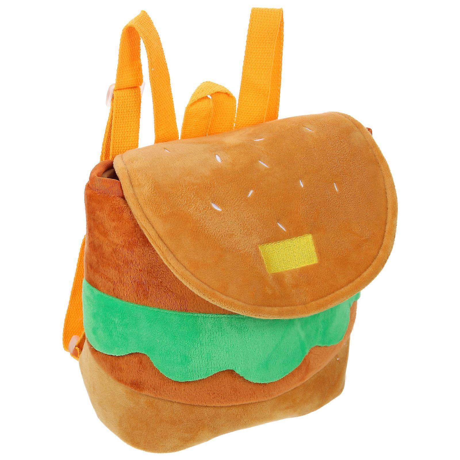 Cute Large Capacity Hamburger Backpack for Students – Lightweight Drawstring Knapsack for School and Daily Use