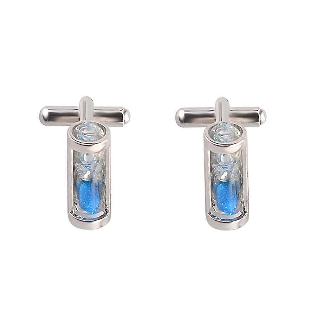Cuff Link Sets For Men Anti-Rust Corrosion Resistant Shock-Proof Blue 1Pair