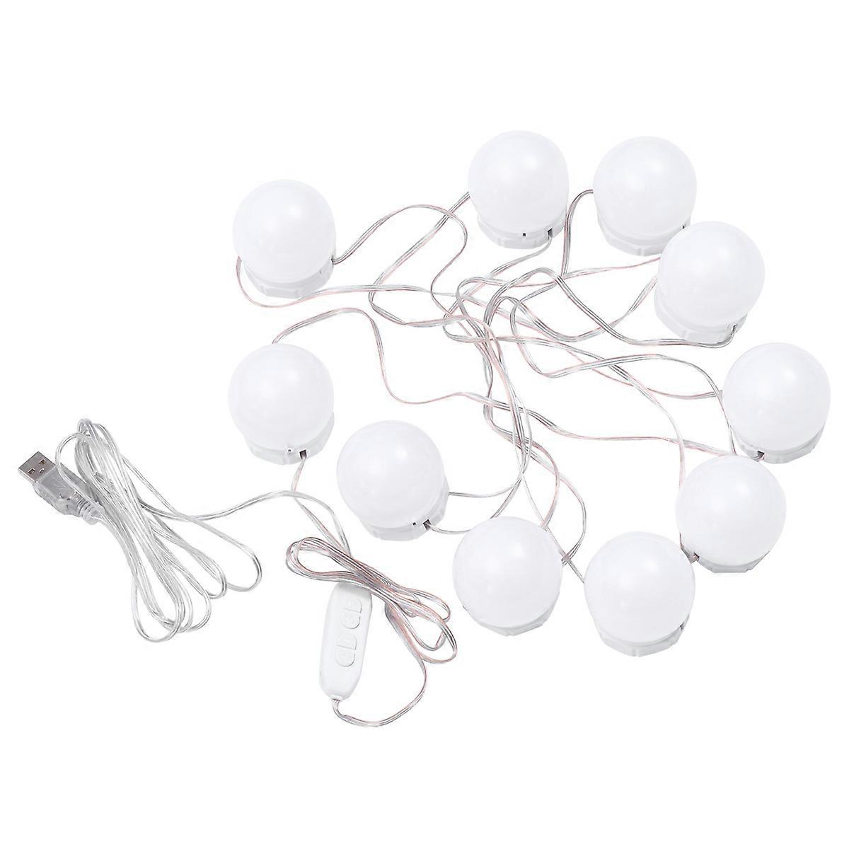 Mirror Light 10 Led Light Bulbs Usb Power Lamp Kit Indoor Use Outdoor Use 1 Set