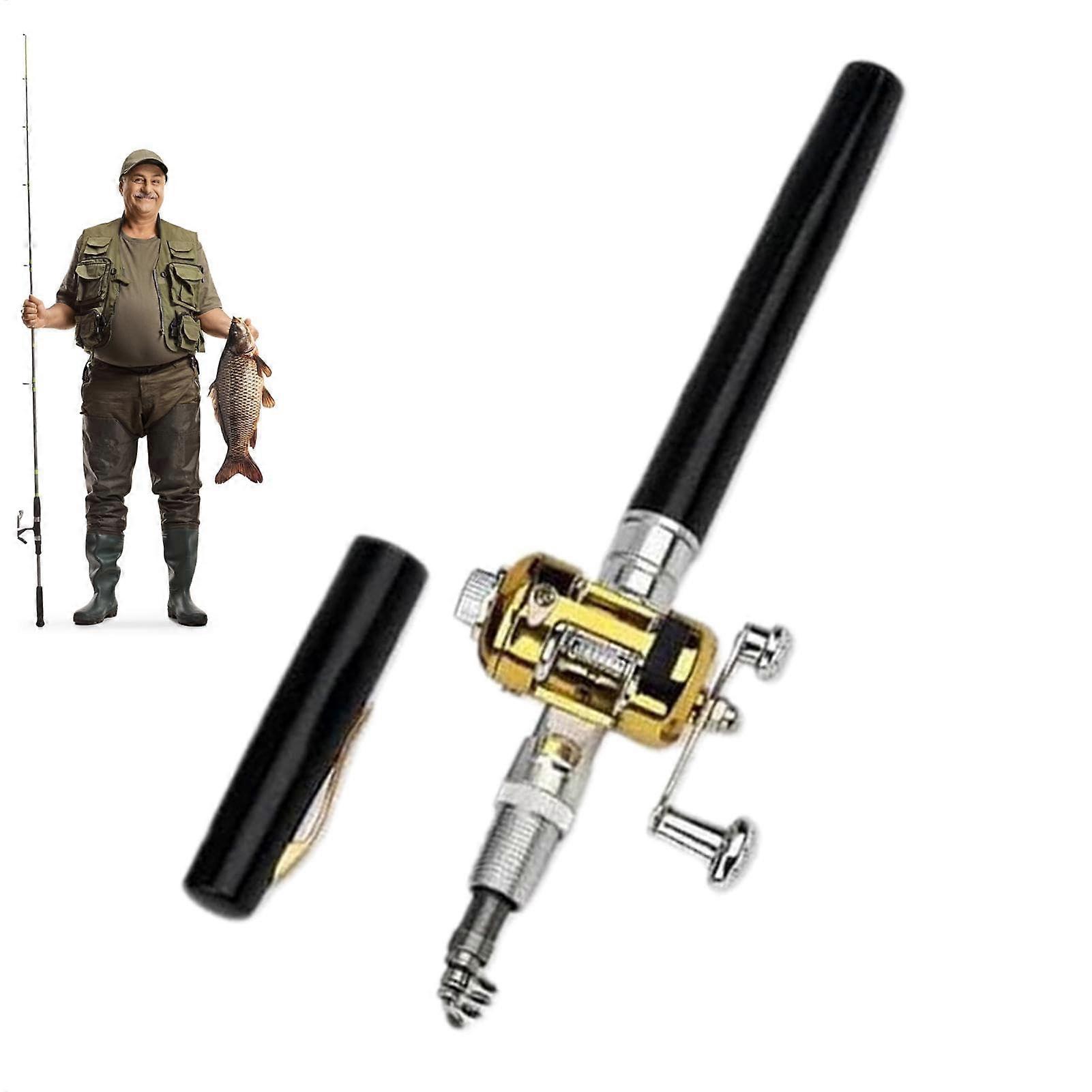 Pocket Fishing Pen Rod Telescopic Pocket Rod Pen Set Fishing Tackle Rod and Reel Combination Accessories for Anglers