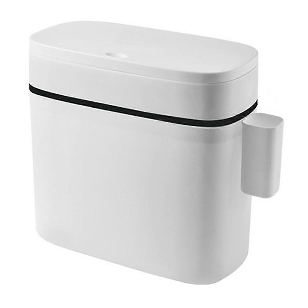 Bathroom Trash Can Plastic Garbage Container Bin for Household Trash Can 10L Prevent Bad Smells Easy to Use 1Set