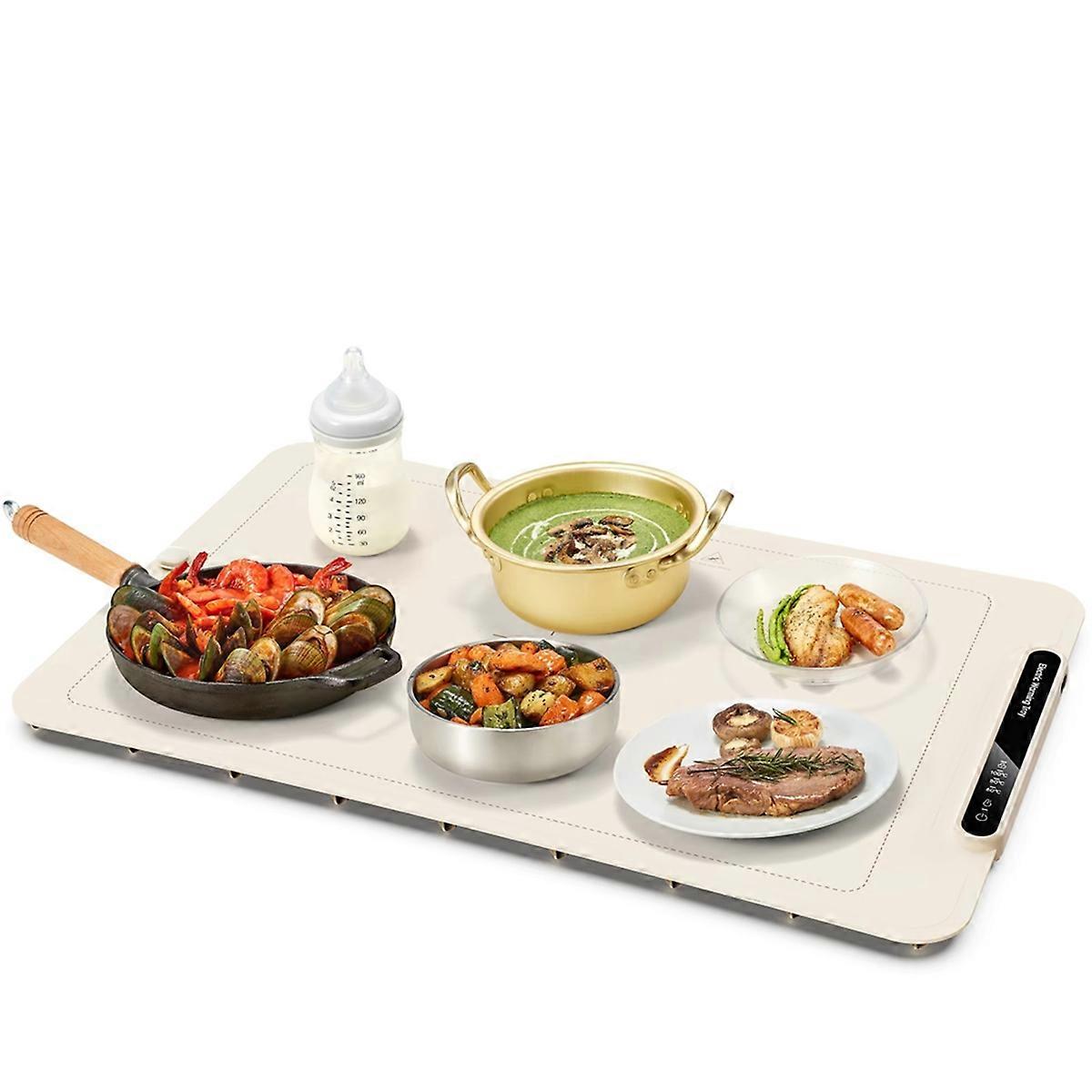 Electric Warming Tray,Foldable Food Warmer with 3 Temperature Settings,Auto Shut-Off, Ideal for Buf