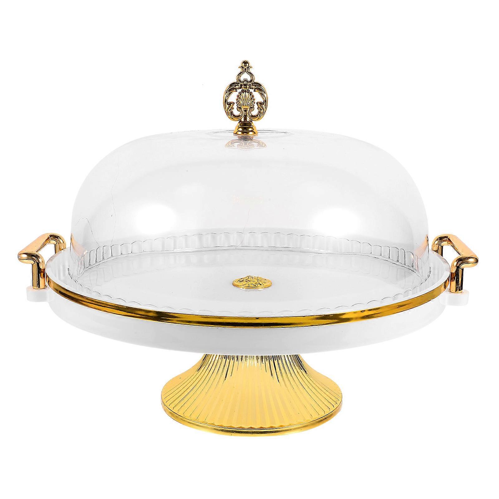 Tray Stand with Dome Cake Stand with Dome Cover Material for Restaurant Use Tableware 30.50X27.00X23.00CM Food Storage 1Set