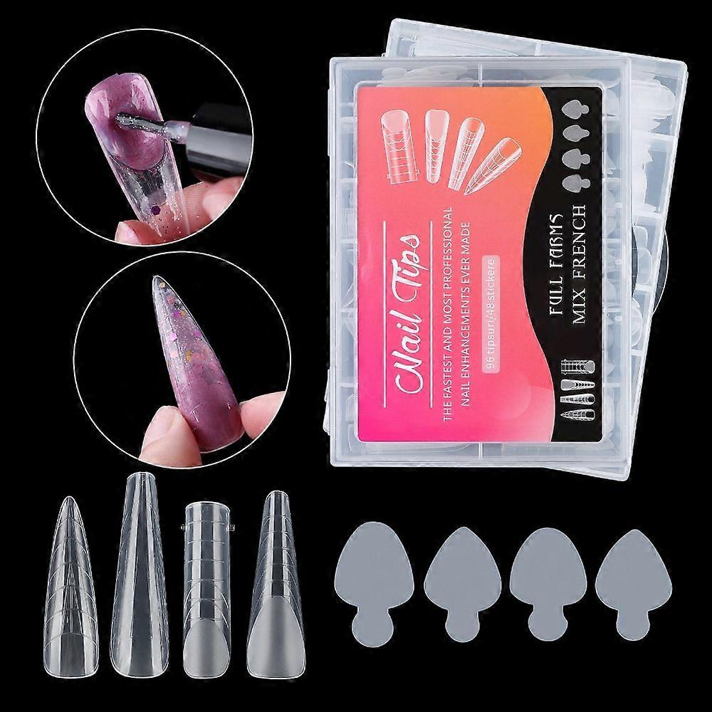 Dual nail forms molds, gel nail forms