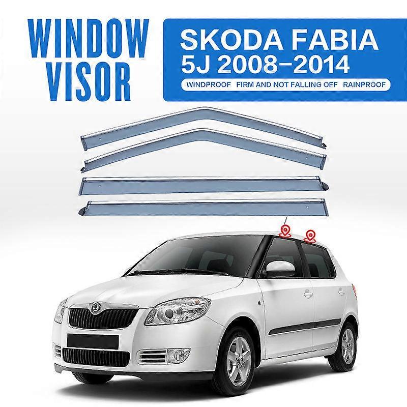ישים לסקודה פאביה 5J NJ 2008-2020 מגן חלון לרכב סוכך מקלטים שמשה קדמית חלון צד גשם אביזרי צל שמש סטיילינג לרכב