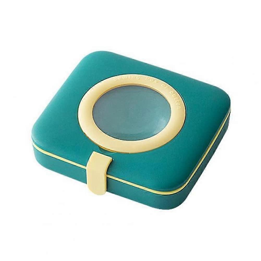 Storage Double Layer Sewing Box Set with Magnifying Glass Classification Storage Household Set Sewing Supplies A