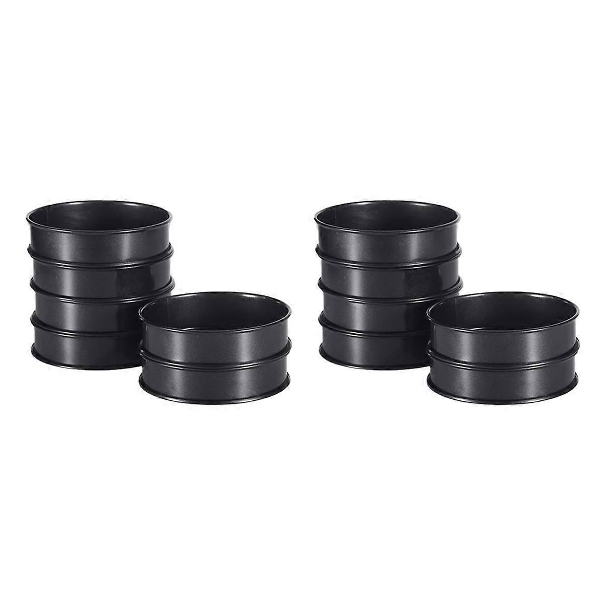 6Pcs Crumpet Rings 4 Inch Double Rolled Round Mold for Baking Cooking