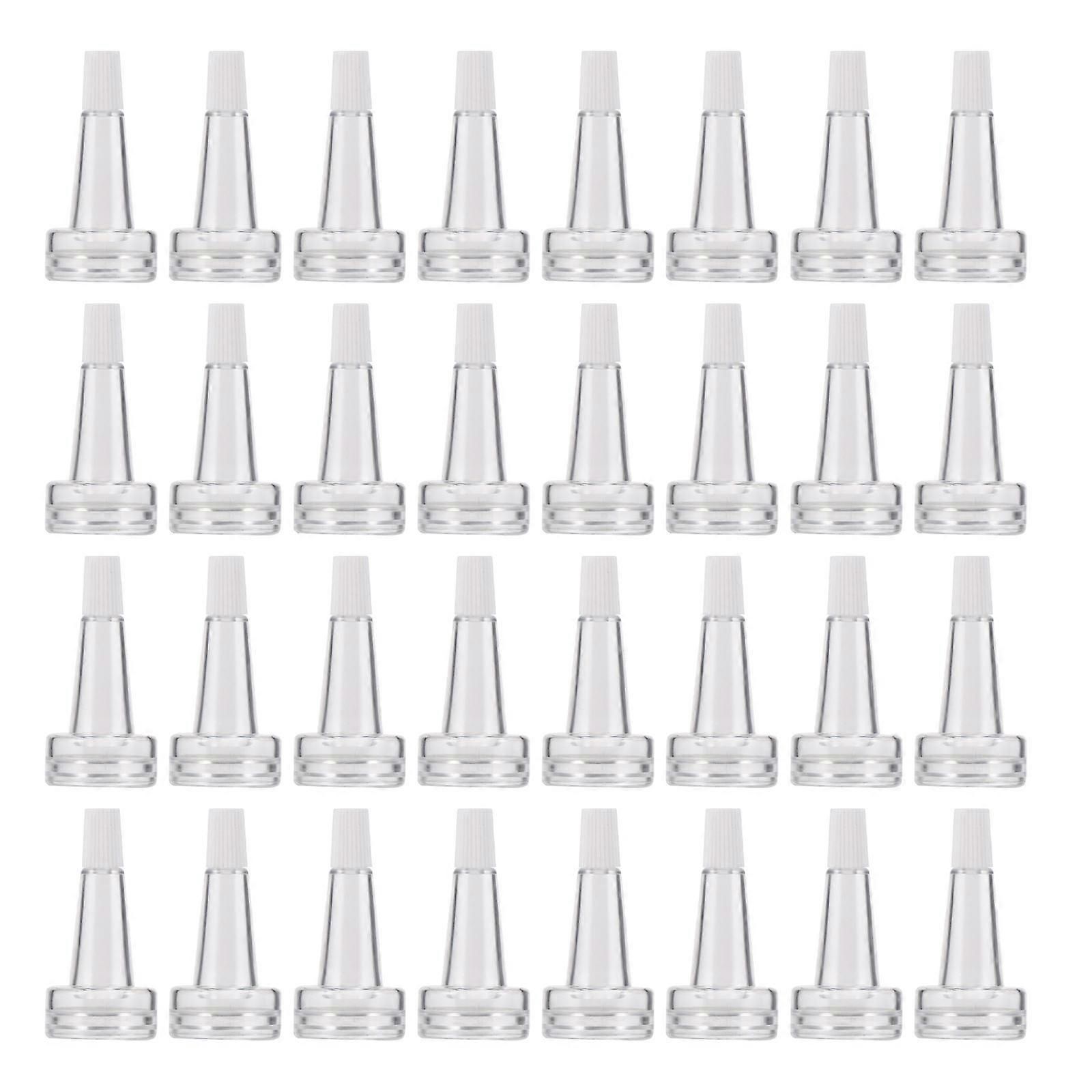 Lab Serum Bottles Vial Bottles Essence Liquid Bottles Caps Transparent Plastic Caps Outdoor Camping 100Set
