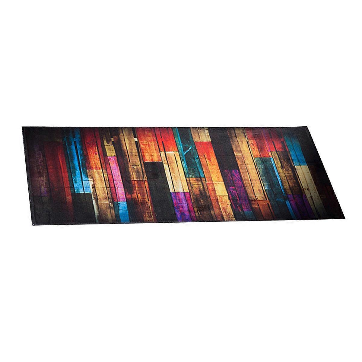 Patterned Bathroom Rugs Non-Slip Bathmat For Home Users Rectangular Shape Polyester Material 40x100cm 1Pack