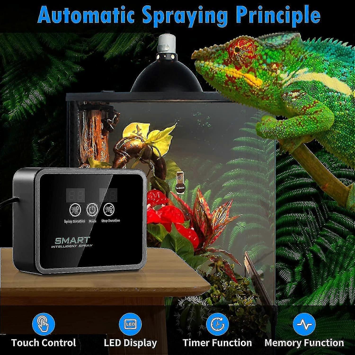 Intelligent Reptile Misting System, Automatic Terrarium Misting System, Rainforest Misting System, Indoor Plant Watering System
