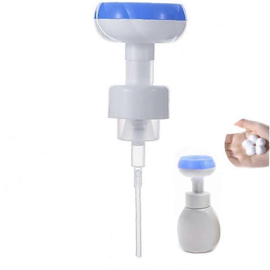 Soap Dispenser Pump Head Flower Design Plastic Press Type For Liquid Soap Blue Bathroom Kitchen