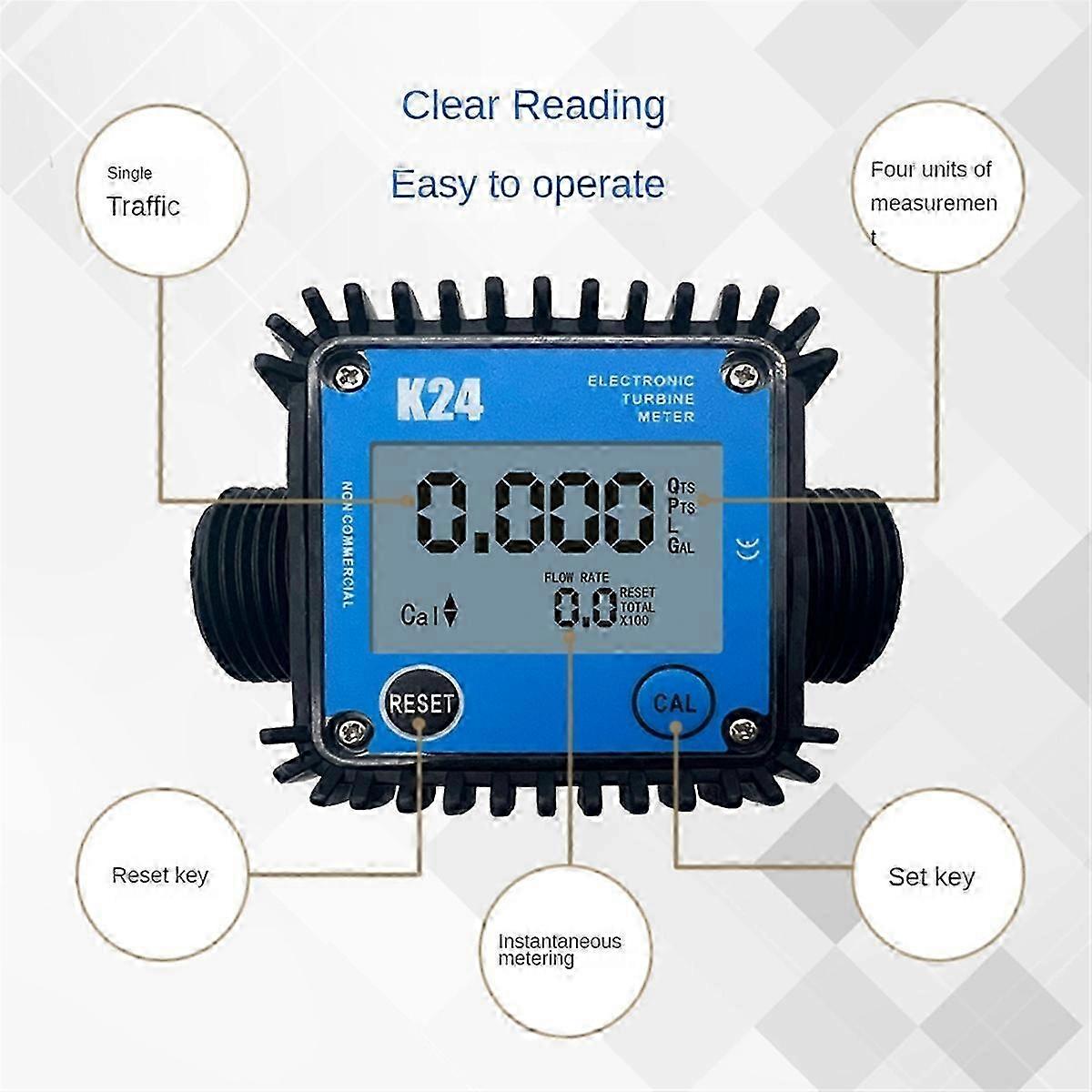 Suitable for Digital Display Flow Meter 0.1-7L/Min Minor Flow Gear Meter