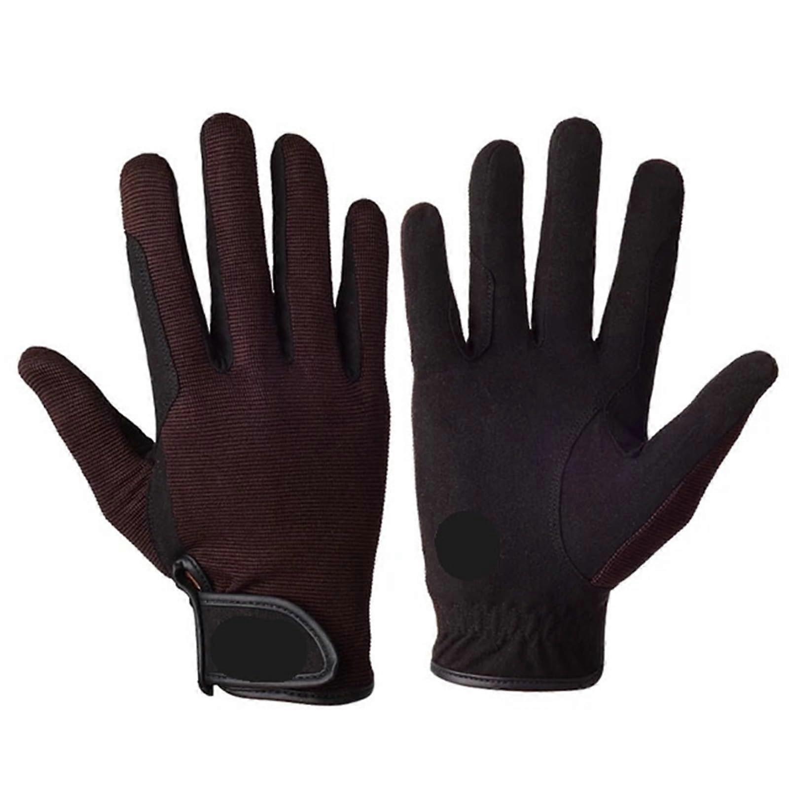 Reithandschuhe Reithandschuhe für Damen, Atmungsaktive Leichte Handschuhe mit Bequemem Griff für Außengebrauch, Farbe Coffee