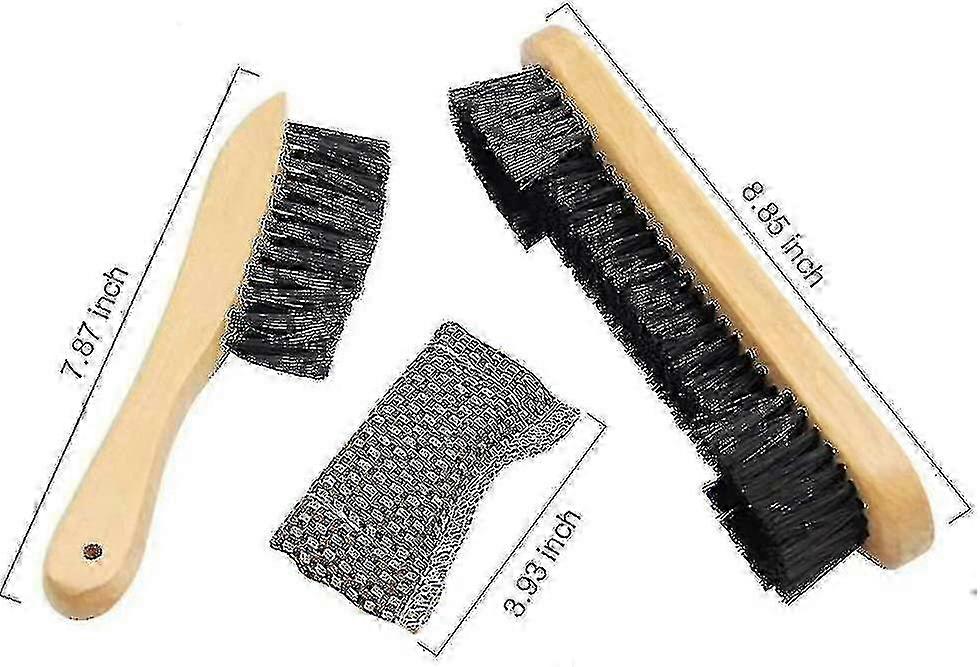 9 Ensemble de brosses de table de billard en bois avec Nettoyeur de chiffon de queue de queue-3