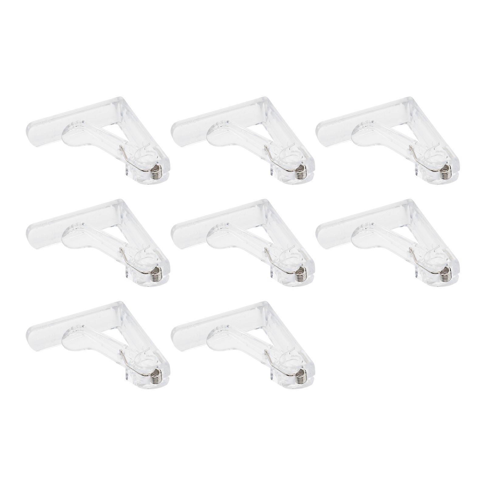 Table Cloth Cover Clamps Triangle Tablecloth Clips Home Use Transparent 8Pack