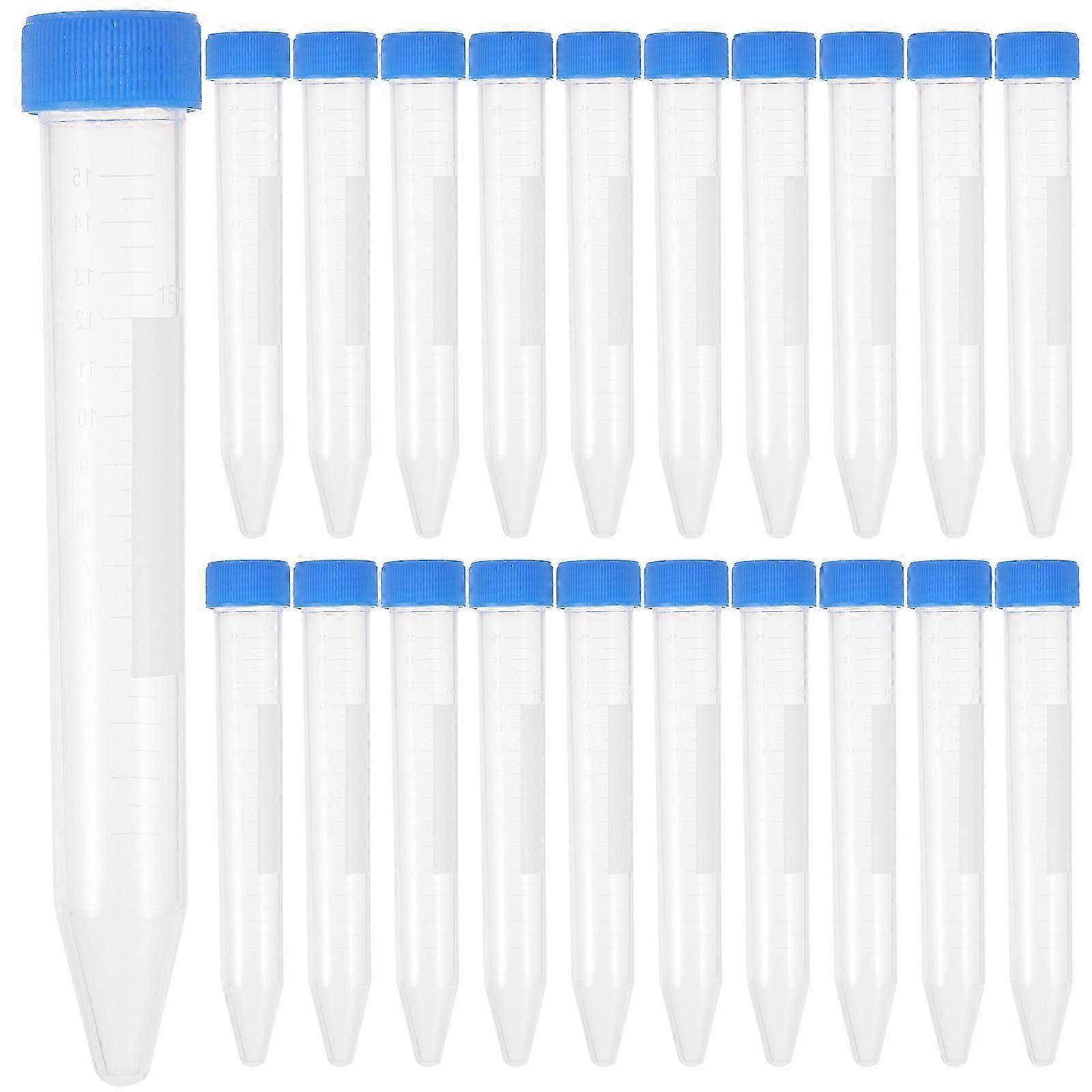 50pcs 15ml Centrifuge Tubes with Screw Scientific Experiment Test Tubes