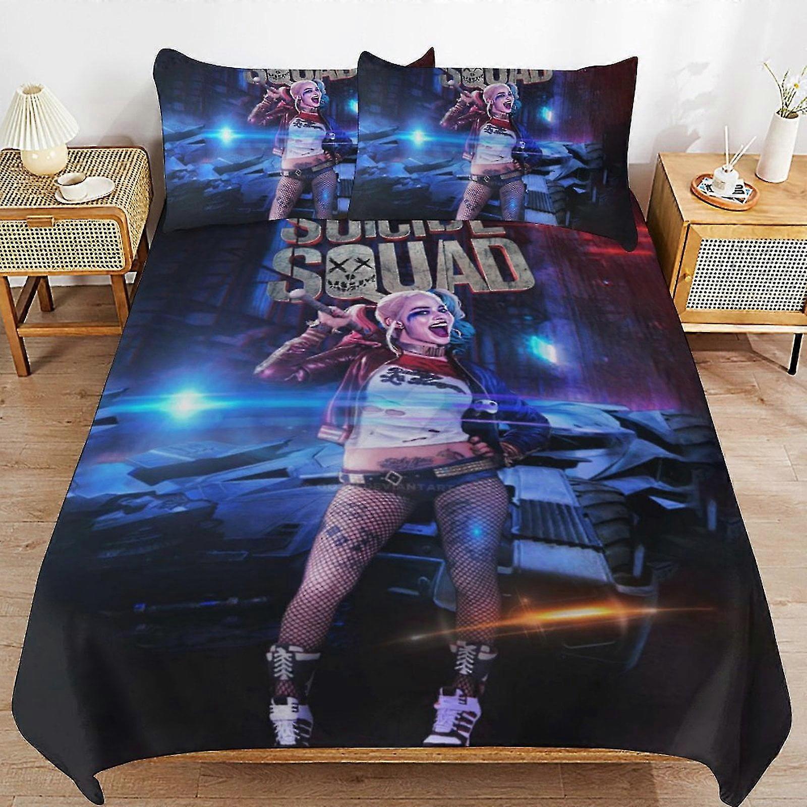 Conjuntos de cama fofos com design de anime, decoração de quarto leve impressa em 3D, 1 capa de edredom e 2 fronhas para crianças 79x90