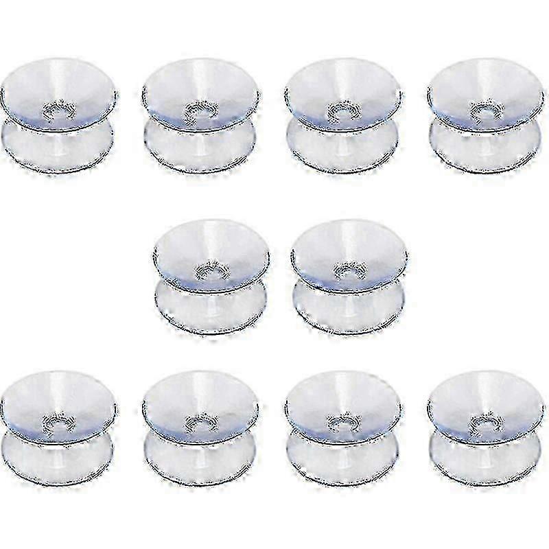 Double-sided Suction Cups Suitable for Glass Table Tops, 10 Pack Hookless Non-slip Suction Cups for Multifunctional Use (20mm)