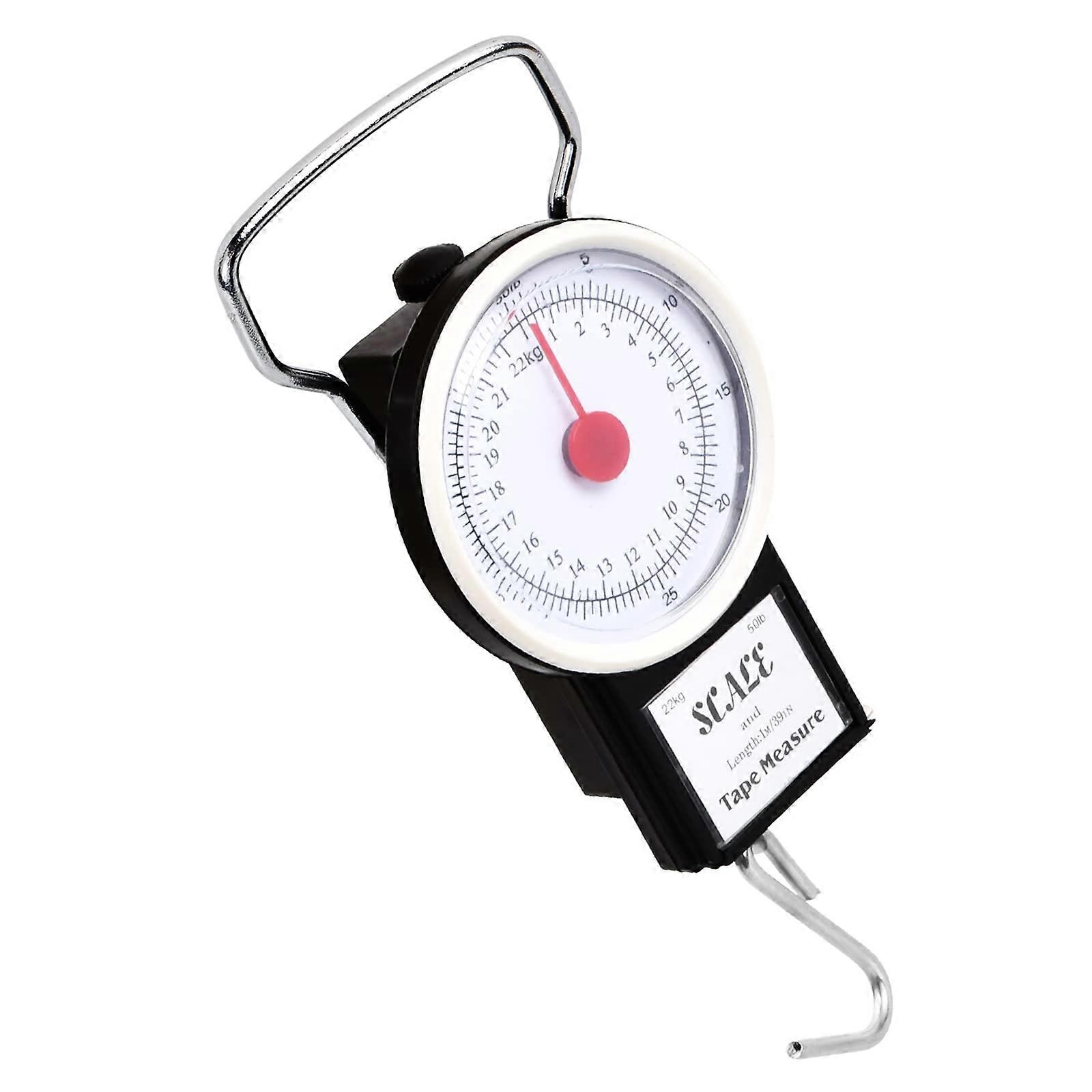 Spring Scale, Luggage Scales Digital with Hooks, Battery, 1 m Tape, Max 22 kg