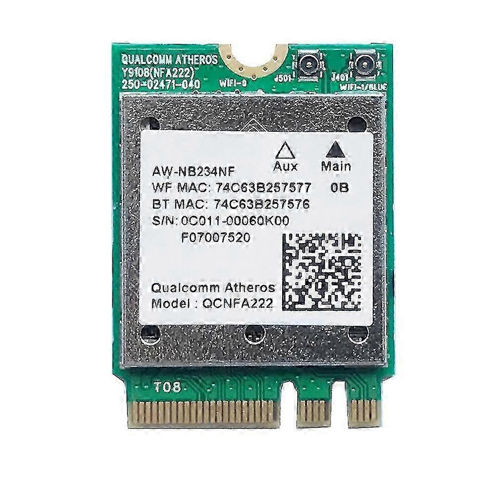 QCNFA222 AW-NB234NF 802.11A/B/G sans fil WIFI Bluetooth Carte 2,4 GHz 5 GHz WiFi + BT 4.0 NGFF WLAN