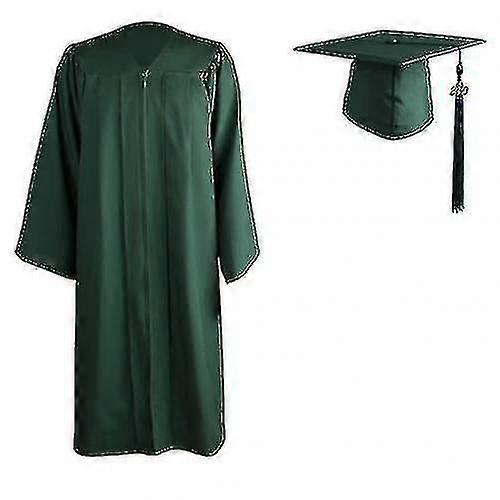 2022 Adulto Zip Closure Acadêmico Vestido de Formatura Robe com Mortarboard Cap