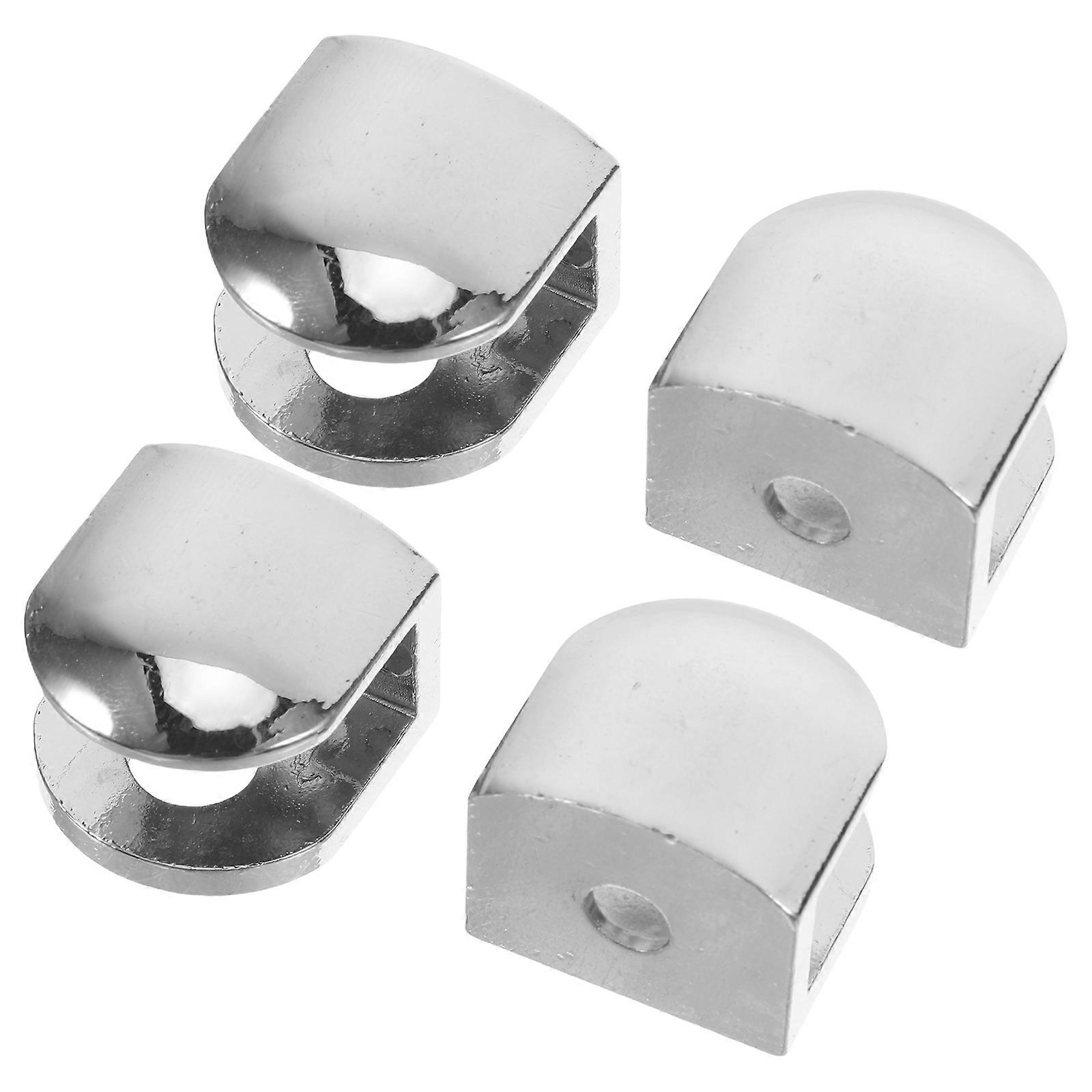 4PCS Adjustable Shelf Brackets, Zinc Alloy Clips for Secure Mounting in Bathroom, Home Display, and Shower Doors – Easy Installation with All