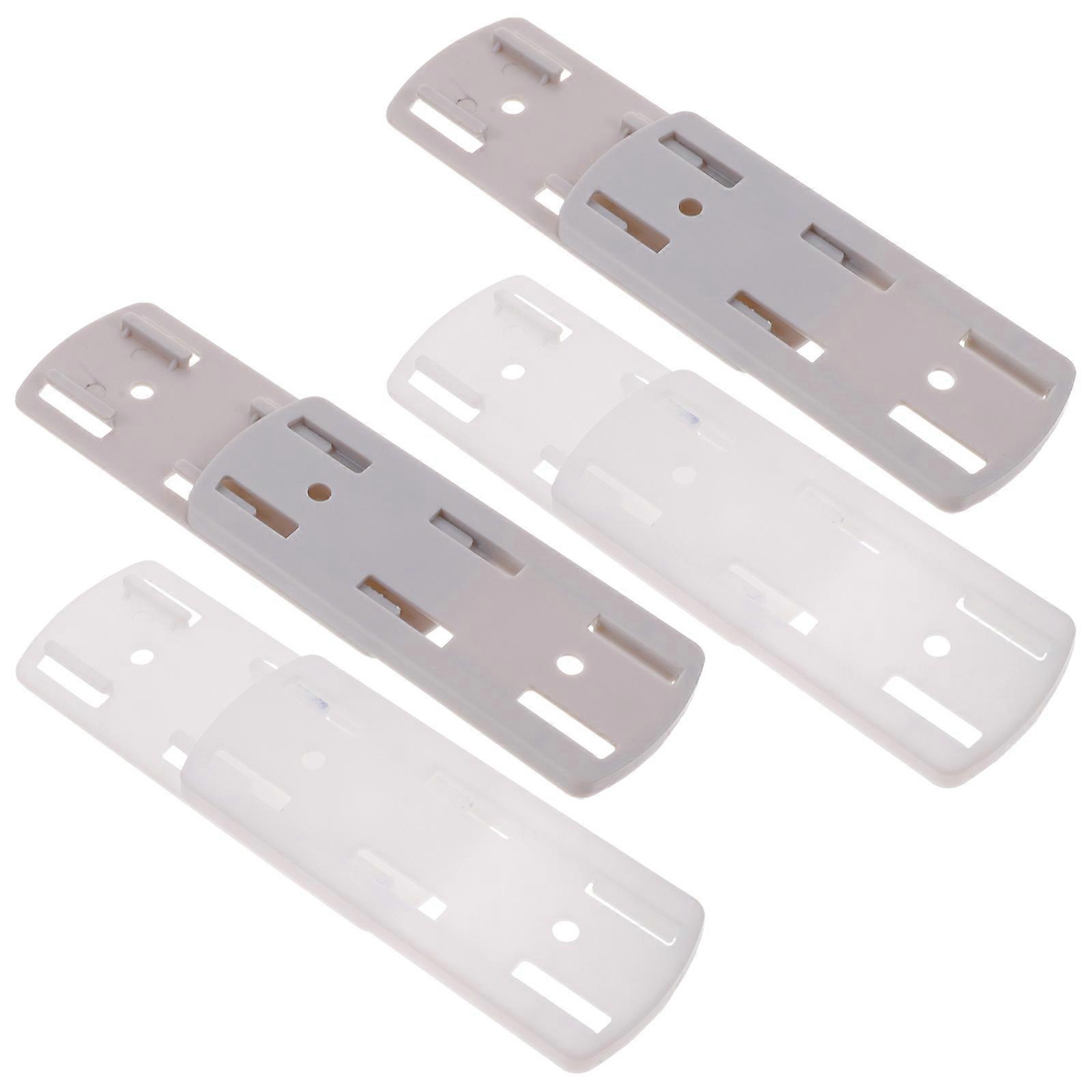 2 Pairs Punch Wall Mounted Socket Holder Adhesive Extension Buckle Ergonomic Plug Board Storage Durable Design Easy Installation for Smooth Surfaces