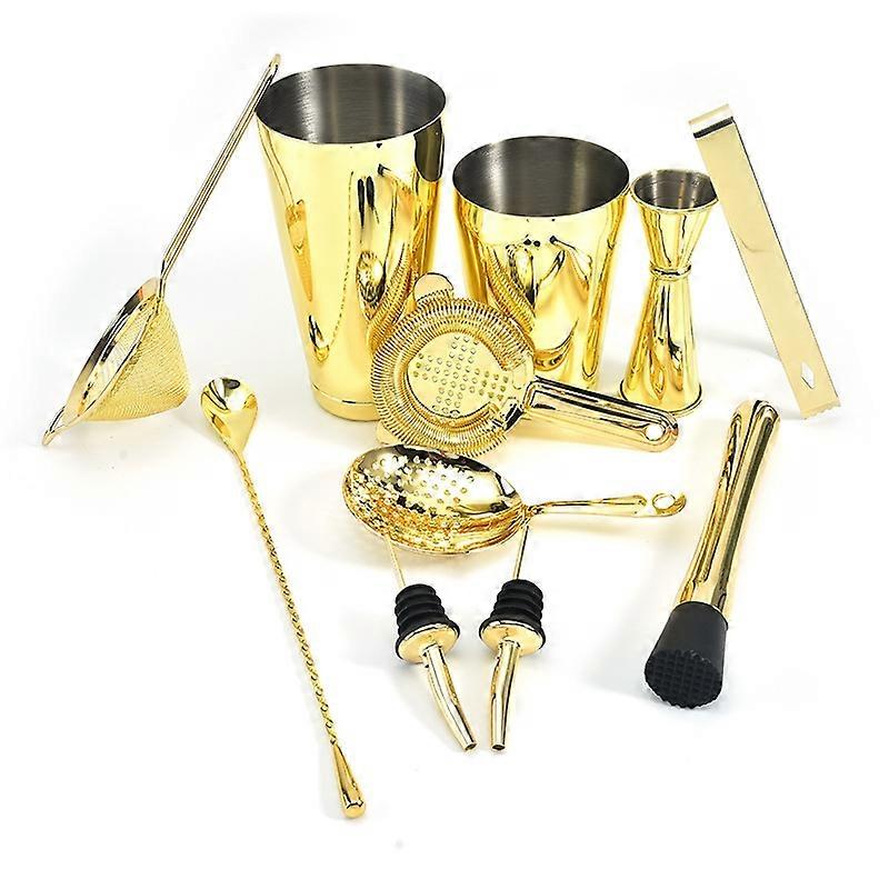 11 in 1 Cocktail Mixing Set Wine Filter Filter Gold