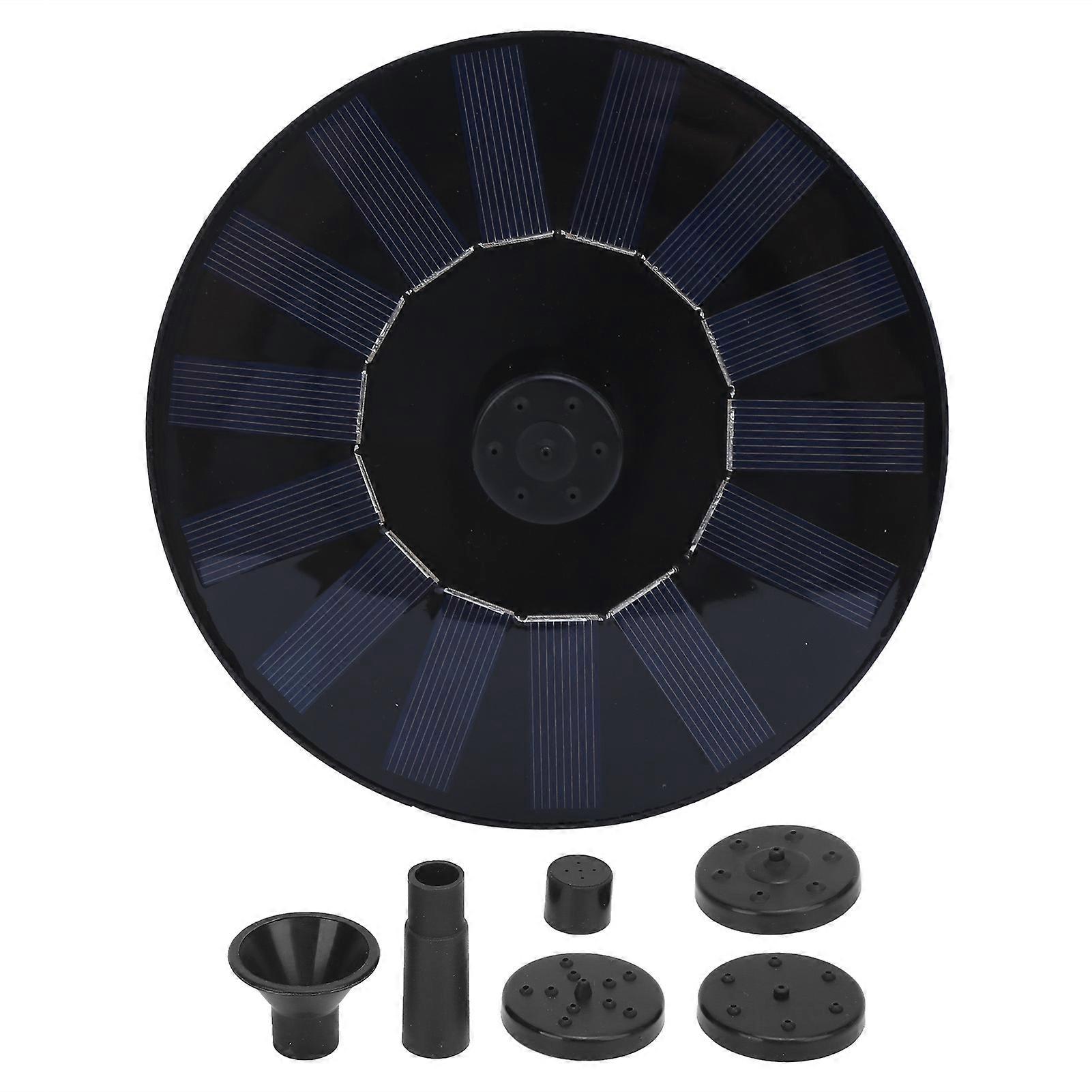 Bird Bath Fountain Floating Solar Birdbath Fountain with 4 Nozzle for Ponds Pools Gardens