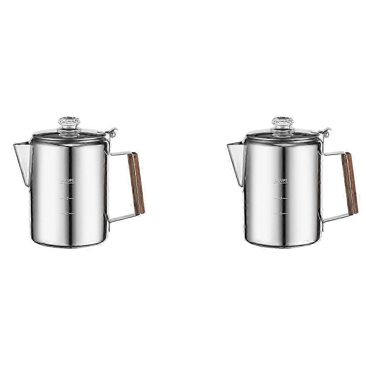 Coffee Percolators Stovetop For Camping, Percolator Coffee Pot 9 Cup