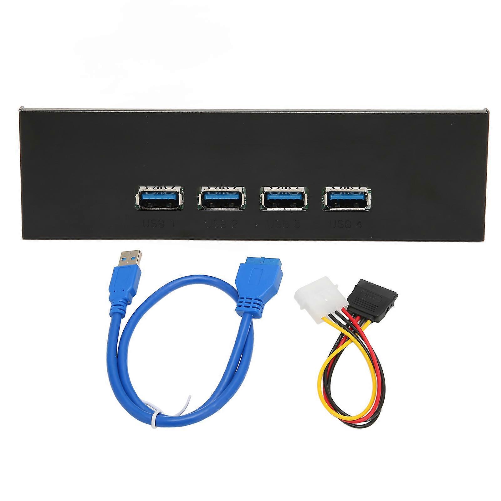 5.25in 4 USB3.1 TYPE A Ports Support USB 3.1 Gen 2 10Gbps Plug and Play Front Panel Hub for Tablet