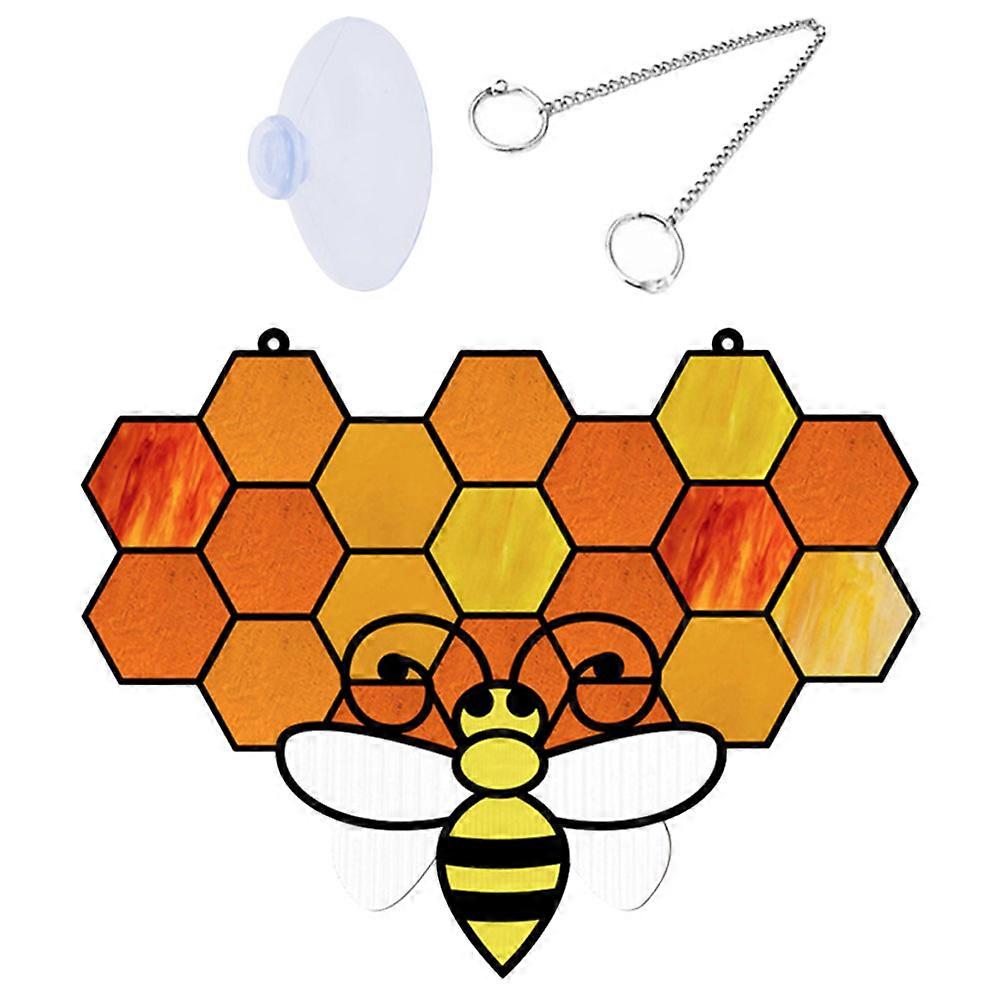 Bee Decor For Home Novel Shape Multi Color 25.4X19.8X0.2CM Window Decor 1Pack