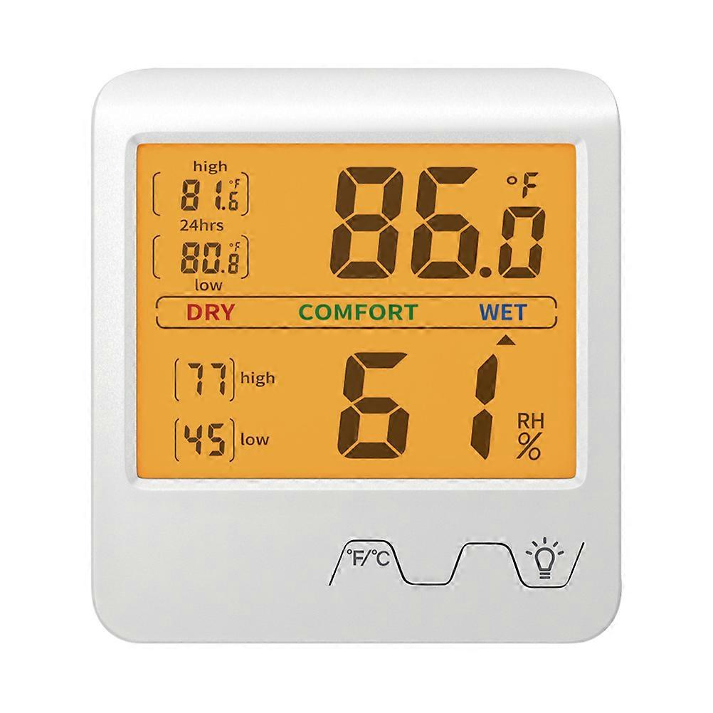 Digital with Humidity Indicator for Home Use High Sensitive Sensor White Plastic