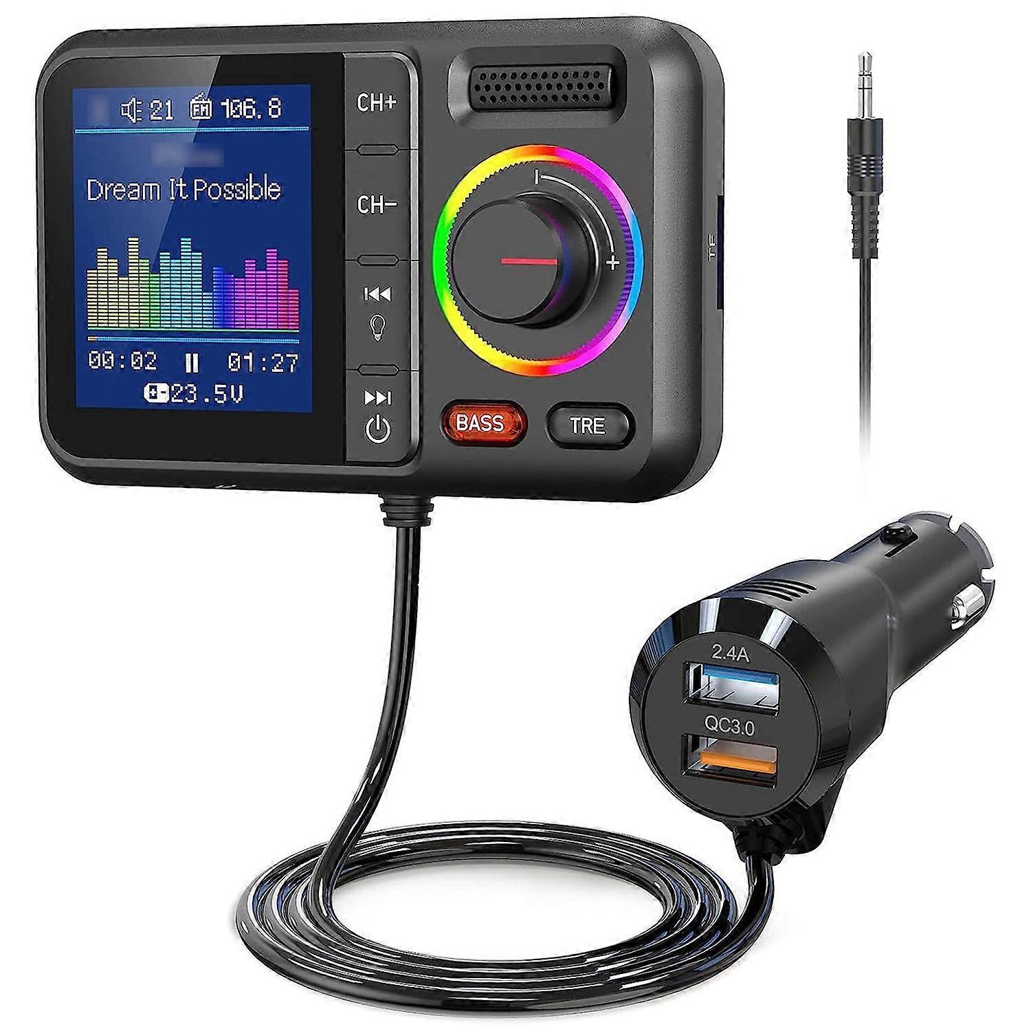 BT98 Colorful Screen Car Bluetooth Transmitter MP3 Player BT98