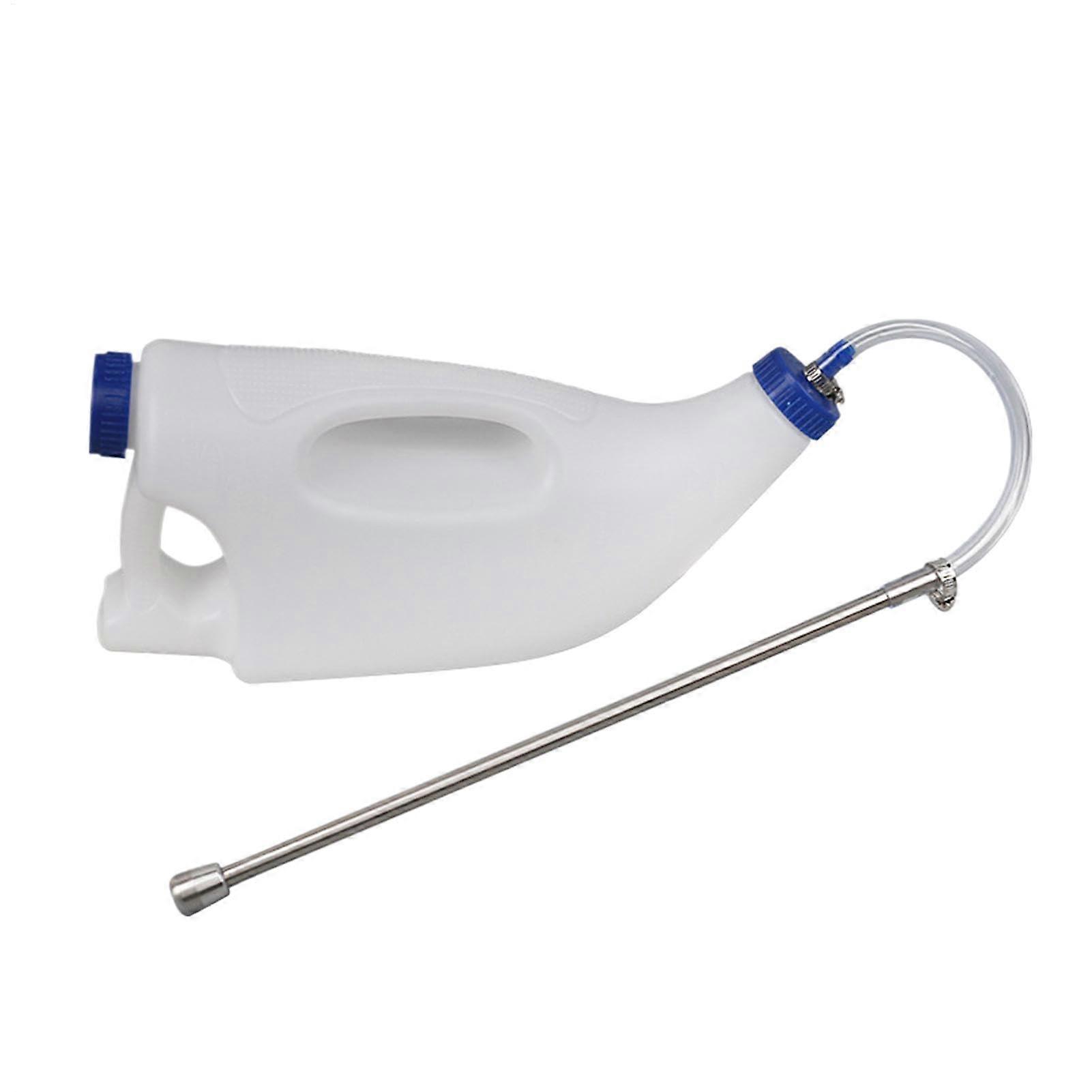 Veal Milk Feeder 4L Calf Tube Feeder Bottle With Handle For Calves Goats Lambs Hydration And Oral Milk Feeding