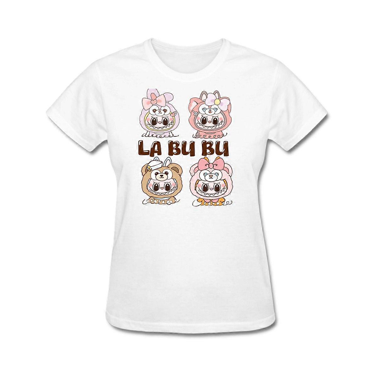Women's Heart Bow Labubu Quartet T-shirt Soft Cotton Daily Wear