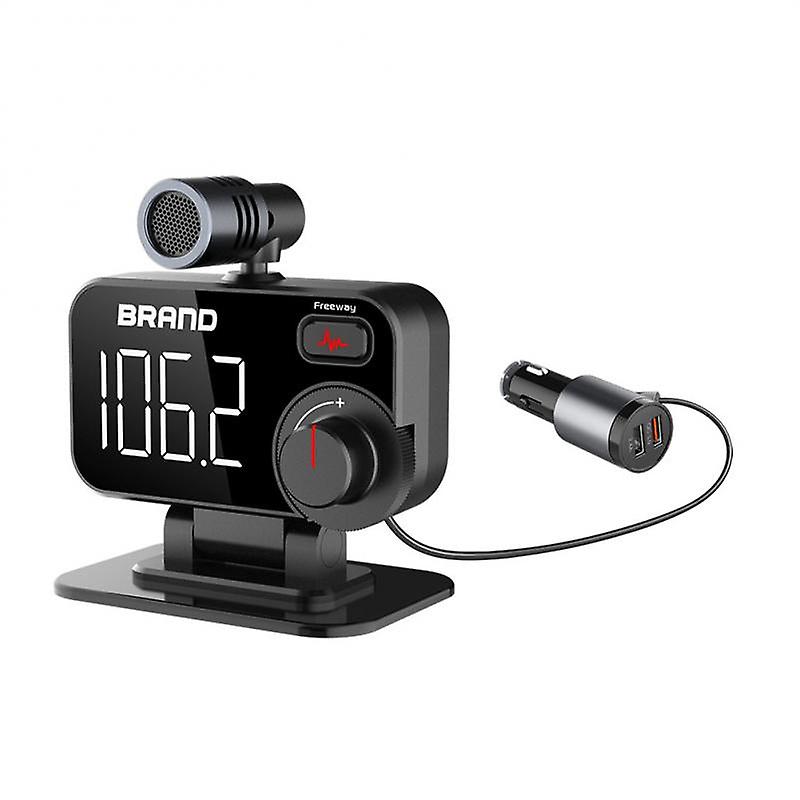 29W Bluetooth 5.0 Car Kit Fm Transmitter Car Mp3 Player Lossless Music Play Qc3.0 Fast Charge With Micro Noise Reduction Call
