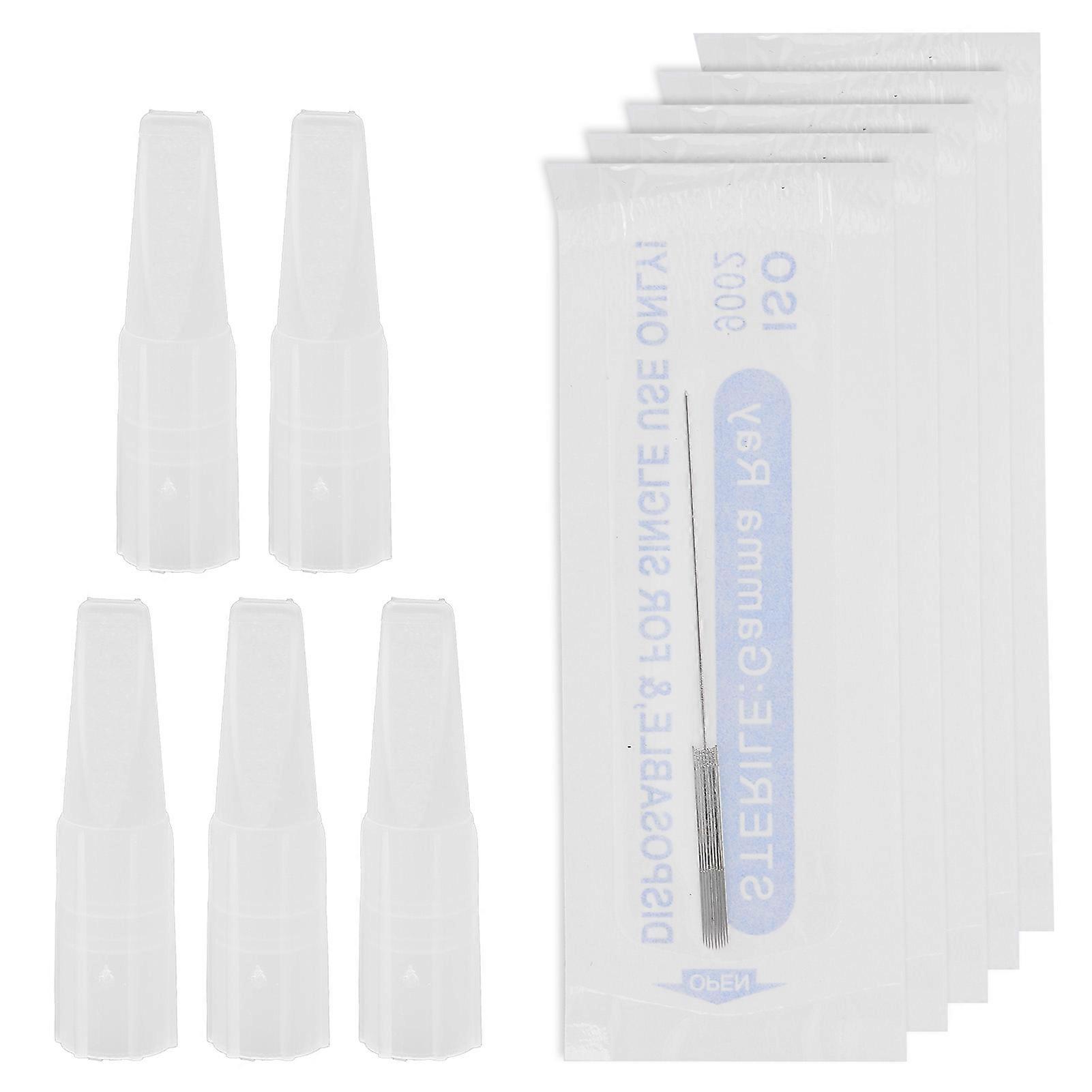 5pcs Makeup Eyebrow Tattoo Needle Portable Microblading U9 Needle Microblading AccessoryU9 Needle with Large Needle Cap