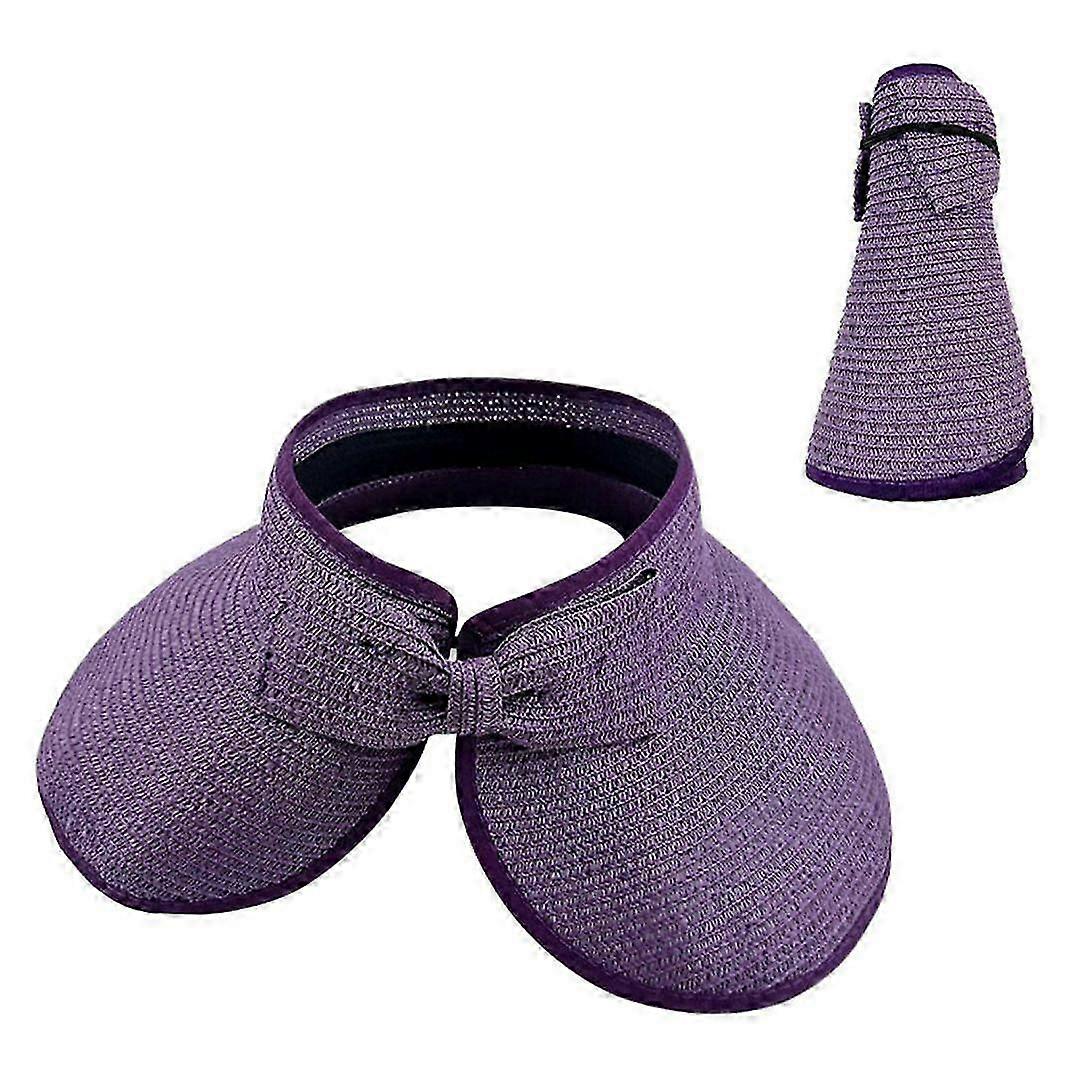 المرأة الشمس أقنعة طوي القش القبعات الصيف الشاطئ للتعبئة قبعة مرنة واسعة حافة كاب نمط عميق ، حجم قابل للتعديل