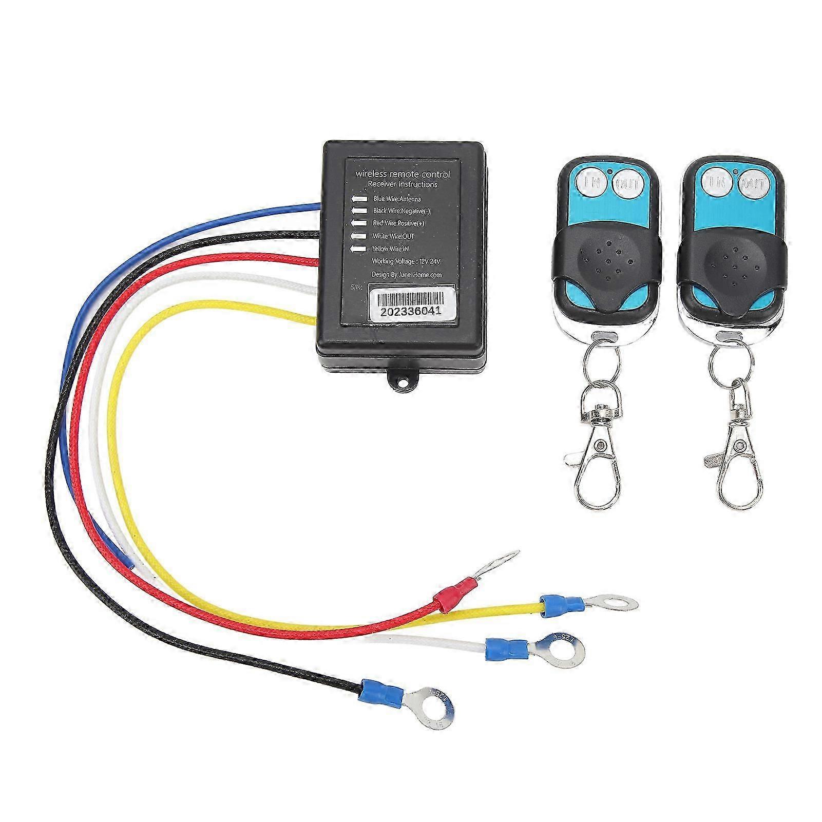 2025 Latest Model Wireless Winch Remote Control Kit 434MHz DC12V 24V 50ft Range